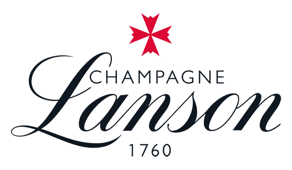 Lanson champagne logo with red Maltese cross