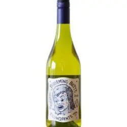 Screaming Betty wine bottle with cartoon label