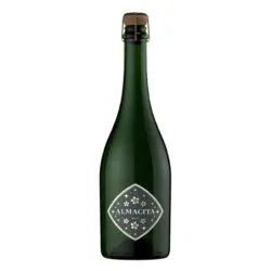 Almacita sparkling wine bottle with cork