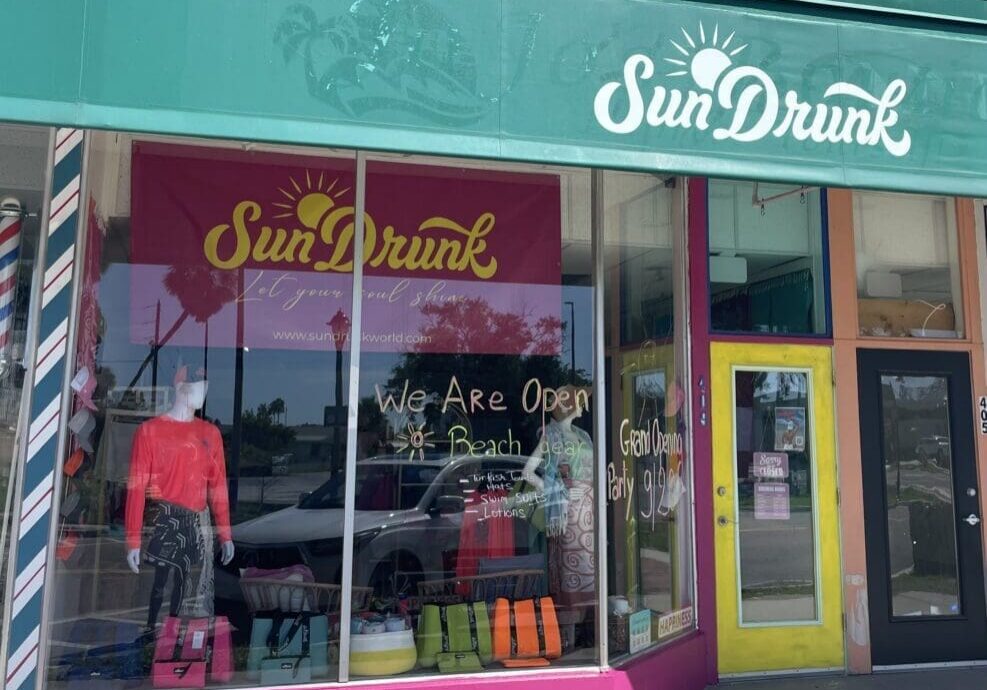 SunDrunk storefront with mannequins and beach gear